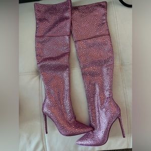 PINK SPARKLE BOOTS — Steve Madden Brand new